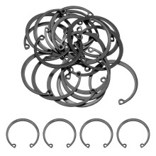 20Pcs 1-9/16" (40mm) Internal Retaining Ring Circlip, 65 Mn Spring Steel Internal Circlip Snap Rings C-Clips for Grooved Shafts Studs, Black