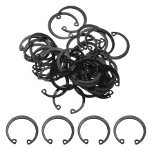 50Pcs 1-1/32" (26mm) Internal Retaining Ring Circlip, 65 Mn Spring Steel Internal Circlip Snap Rings C-Clips for Grooved Shafts Studs, Black