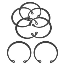 5Pcs 2-7/16" Internal Retaining Ring Circlip, 65 Mn Spring Steel Internal Circlip Snap Rings C-Clips for Grooved Shafts Studs, Black