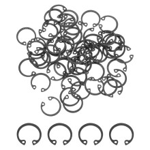 50Pcs 3/8" Internal Retaining Ring Circlip, 65 Mn Spring Steel Internal Circlip Snap Rings C-Clips for Grooved Shaft Studs, Black
