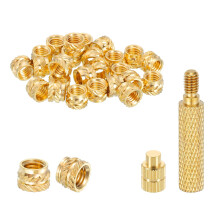 20 Pcs Threaded Inserts with Soldering Iron Tip Press Tool, M6 x 5mm H x 8mm OD Brass Metric Knurled Nuts Heat Set Inserts Embedment Nut for 3D Printi