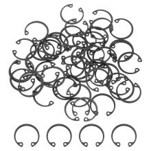 50Pcs 11/16" Internal Retaining Ring Circlip, 65 Mn Spring Steel Internal Circlip Snap Rings C-Clips for Grooved Shafts Studs, Black