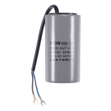 CBB60 Run Capacitor 40uF 450V AC 2 Wires 50/60Hz Cylinder 96x50mm with Terminal for Air Compressor Water Pump Motor