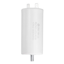 CBB60 Run Capacitor 40uF 450V AC Single Insert 50/60Hz Cylinder 92x45mm White with Fixing Stud for Air Compressor Water Pump Motor