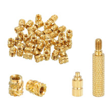 80 Pcs Threaded Inserts with Soldering Iron Tip Press Tool, M3 x 6mm H x 5mm OD Brass Metric Knurled Nuts Heat Set Inserts Embedment Nut for 3D Printi
