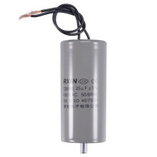 CBB60 Run Capacitor 25uF 450V AC 2 Wires 50/60Hz Cylinder 98x45mm with M8 Fixing Stud for Air Compressor Water Pump Motor