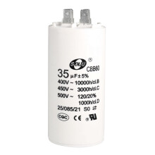 CBB60 Run Capacitor 35uF 450V AC Double Insert 50/60Hz Cylinder 92x44mm White for Air Compressor Water Pump Motor