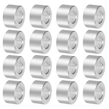 16Pcs Aluminum Spacers, 5mm ID x 10mm OD x 6mm Length Screw Standoff Bushing Plain Finish Unthreaded Metal Round Spacer, Unthreaded Standoff Bushing f
