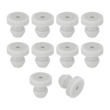 15Pcs Rubber Grommets 4.5mm Drill Hole, 2mm ID Hole Top Hat Grommet Silicone Rubber Hole Plug Gasket Wires Protection for Wiring Automotive, Gray