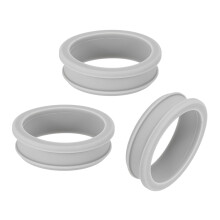 3Pcs Rubber Grommets 54.6mm Drill Hole, 48.5mm ID Hole Top Hat Grommet Silicone Rubber Hole Plug Gasket Wires Protection for Wiring Automotive, Gray