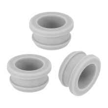 3Pcs Rubber Grommets 23mm Drill Hole, 18.5mm ID Hole Top Hat Grommet Silicone Rubber Hole Plug Gasket Wires Protection for Wiring Automotive, Gray