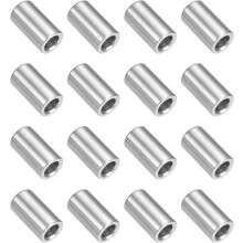 16Pcs 304 Stainless Steel Spacer 3/8" OD x 1/4" ID x 11/16" Length(10x6x18mm) Screw Standoff Bushing Plain Finish Unthreaded Round Metal Spacer for M6