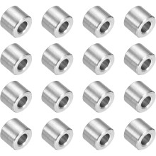 16Pcs 304 Stainless Steel Spacer 3/8" OD x 3/16" ID x 3/8" Length(10x5x9mm) Screw Standoff Bushing Plain Finish Unthreaded Round Metal Spacer for M5 S