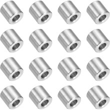 16Pcs 304 Stainless Steel Spacer 3/8" OD x 3/16" ID x 7/16" Length(10x5x11mm) Screw Standoff Bushing Plain Finish Unthreaded Round Metal Spacer for M5