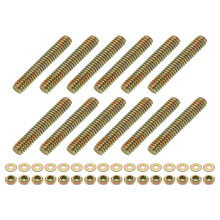 12Pcs Fully Threaded Rod, 1/4" UNC x 1-1/2" Length Zinc-Plated Carbon Steel Fully Threaded Studs with Nuts and Washers for Clamps, Hangers and U-Bolts