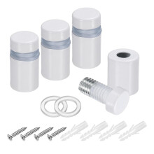 4Pcs Sign Standoff Screws, 15/32" x 25/32" Stainless Steel Wall Standoff Mount Hardware Advertising Glass Nail for Glass Acrylic Panel Picture Frame,