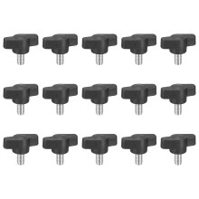 15Pcs Clamping Screw Knob, M6 x 10mm Metric Carbon Steel t Shaped Thumb Screws Handle for Quick Remove Hand Tightening Knob Replacement