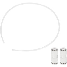 3.28ft PTFE Tubing Hose, 6mm ID x 8 mm OD Insulating 3D Printer Hose Ultra-Smooth with Pneumatic Fittings for 3D Printer Conveying Tubing, White