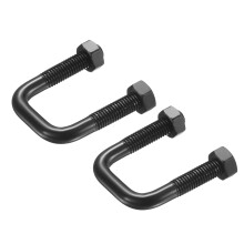 2 Sets M8 Square U-Bolts, 25mm (0.98") Inner Width 50mm (1.97") Length 304 Stainless Steel U-Clamp Bolt Electroplated with Nuts for Automobile, Traile