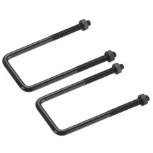 2 Sets M6 Square U-Bolts, 35mm (1.38") Inner Width 90mm (3.54") Length 304 Stainless Steel U-Clamp Bolt Electroplated with Nuts for Automobile, Traile