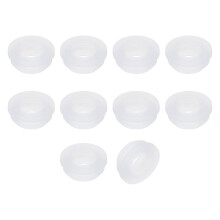 10Pcs Rubber Grommets 13mm Drill Hole, 10mm ID Hole Top Hat Grommet Silicone Rubber Hole Plug Gasket Wires Protection for Wiring Automotive, Clear