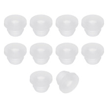 15Pcs Rubber Grommets 6.5mm Drill Hole, 4mm ID Hole Top Hat Grommet Silicone Rubber Hole Plug Gasket Wires Protection for Wiring Automotive, Clear