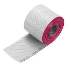 IDC Wire Flat Ribbon Cable 2.5m/8.2ft Length 1.27mm Pitch 40Pin Gray for JTAG/ISP Connecting