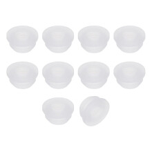 10Pcs Rubber Grommets 9.5mm Drill Hole, 6.5mm ID Hole Top Hat Grommet Silicone Rubber Hole Plug Gasket Wires Protection for Wiring Automotive, Clear