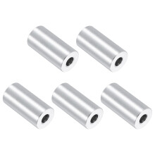 5Pcs Aluminum Spacers, 3/4" OD x 5/16" ID x 1-1/2"L Screw Standoff Brushed Finish Unthreaded Metal Round Spacer, Unthreaded Standoff Bushing for M8 Sc