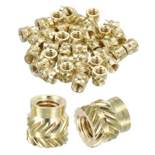 Knurled Insert Nuts, 60pcs M5 x 8mm Length x 8mm OD 3D Printing Brass Nuts Female Threaded Inserts Brass Heat Set Insert Embedment Nut