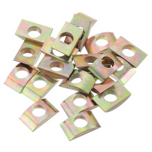 20pcs M10 Half Moon Nuts Washers, Iron Solid Half Moon Lock Washer, Spacer Connector Hardware Fittings, Bronze
