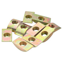 12pcs M8 Half Moon Nuts Washers, Iron Solid Half Moon Lock Washer, Spacer Connector Hardware Fittings, Bronze