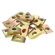 20pcs M8 Half Moon Nuts Washers, Iron Solid Half Moon Lock Washer, Spacer Connector Hardware Fittings, Bronze