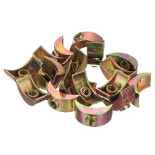20pcs M6 Half Moon Nuts Washers, Zinc Alloy External Thread Lock Washer, Spacer Connector Hardware Fittings, Bronze