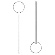 2Pcs 6mmx105mm Quick Release Pins, 316 Stainless Steel Marine Hardware for Marine Mountain Seat, Ship Outfitting, Shipbuilding, Silver
