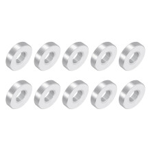 10Pcs Aluminum Spacers, 3/4" OD x 5/16" ID x 3/16"L Screw Standoff Brushed Finish Unthreaded Metal Round Spacer, Unthreaded Standoff Bushing for M8 Sc