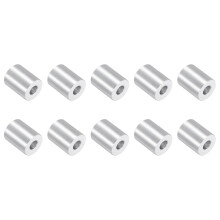 10Pcs Aluminum Spacers, 3/4" OD x 5/16" ID x 15/16"L Screw Standoff Brushed Finish Unthreaded Metal Round Spacer, Unthreaded Standoff Bushing for M8 S