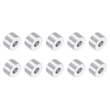 10Pcs Aluminum Spacers, 3/4" OD x 5/16" ID x 7/16"L Screw Standoff Brushed Finish Unthreaded Metal Round Spacer, Unthreaded Standoff Bushing for M8 Sc