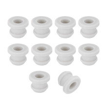 15Pcs Rubber Grommets 9mm Drill Hole, 6.2mm ID Hole Top Hat Grommet Silicone Rubber Hole Plug Gasket Wires Protection for Wiring Automotive, Gray