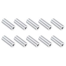 10Pcs Aluminum Spacers, 3/4" OD x 5/16" ID x 2"L Screw Standoff Brushed Finish Unthreaded Metal Round Spacer, Unthreaded Standoff Bushing for M8 Screw
