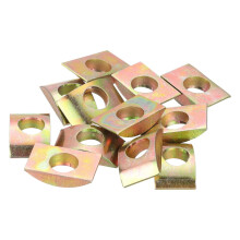 12pcs M10 Half Moon Nuts Washers, Iron Solid Half Moon Lock Washer, Spacer Connector Hardware Fittings, Bronze