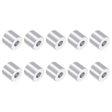 10Pcs Aluminum Spacers, 3/4" OD x 5/16" ID x 11/16"L Screw Standoff Brushed Finish Unthreaded Metal Round Spacer, Unthreaded Standoff Bushing for M8 S