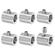 6Pcs Wire Rope Clips, 11mm ID 18mm OD Single Hole Lock Cable Clamps, 304 Stainless Steel Secure Fasteners with M6 Screws for Cable Rigging, Silver