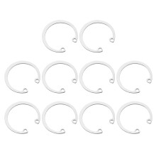 10Pcs 36mm Internal Retaining Ring Circlip, 304 Stainless Steel Internal Circlip Snap Rings C-Clips GB893 for Grooved Shafts Studs, Silver Tone