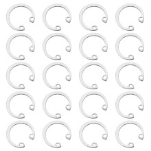 60Pcs 17mm Internal Retaining Ring Circlip, 304 Stainless Steel Internal Circlip Snap Rings C-Clips GB893 for Grooved Shafts Studs, Silver Tone
