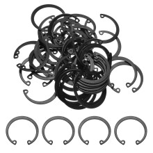 50Pcs 1-3/16" (30mm) Internal Retaining Ring Circlip, 65 Mn Spring Steel Internal Circlip Snap Rings C-Clips for Grooved Shafts Studs, Black