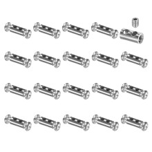 20Pcs Wire Rope Clips, Copper Cable Lock with 2 M4 Cross-Recessed Screws, Cable Clamp Fastener Fit for 1-2mm Wire Rope for Home Life Construction Indu
