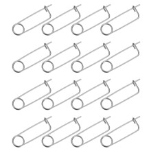 16Pcs Brooch Shape Cotter Safety Pins, 0.08x1.69 Inch Zinc-Plated Carbon Steel Quick Lock Fastener, Spring Wire Pin for Farm, Lawn, Garden Hitch