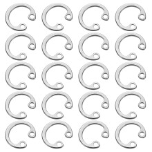 100Pcs 8mm Internal Retaining Ring Circlip, 304 Stainless Steel Internal Circlip Snap Rings C-Clips GB893 for Grooved Shafts Studs, Silver Tone
