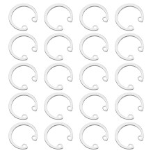 50Pcs 18mm Internal Retaining Ring Circlip, 304 Stainless Steel Internal Circlip Snap Rings C-Clips GB893 for Grooved Shafts Studs, Silver Tone